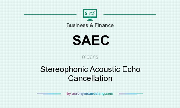 What does SAEC mean? It stands for Stereophonic Acoustic Echo Cancellation
