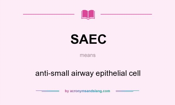 What does SAEC mean? It stands for anti-small airway epithelial cell