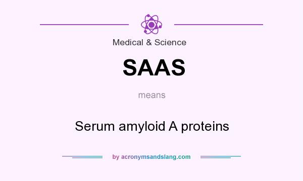 What does SAAS mean? It stands for Serum amyloid A proteins