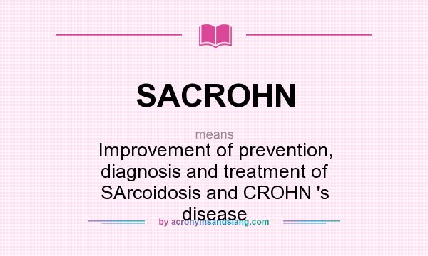 What does SACROHN mean? It stands for Improvement of prevention, diagnosis and treatment of SArcoidosis and CROHN `s disease