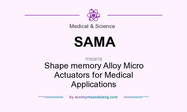 What does SAMA mean? It stands for Shape memory Alloy Micro Actuators for Medical Applications