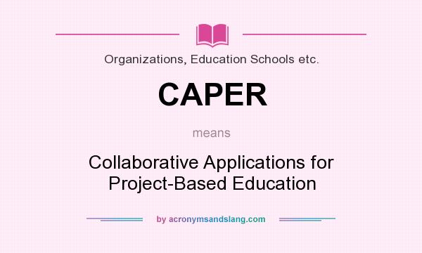 What does CAPER mean? It stands for Collaborative Applications for Project-Based Education