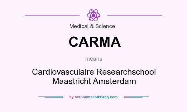 What does CARMA mean? It stands for Cardiovasculaire Researchschool Maastricht Amsterdam