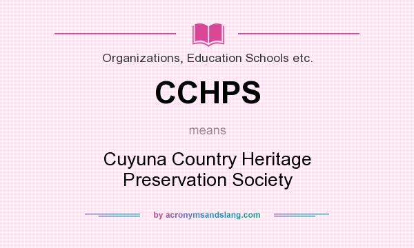 What does CCHPS mean? It stands for Cuyuna Country Heritage Preservation Society
