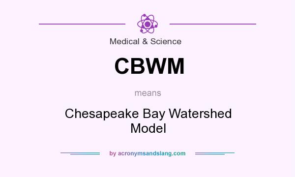 What does CBWM mean? It stands for Chesapeake Bay Watershed Model