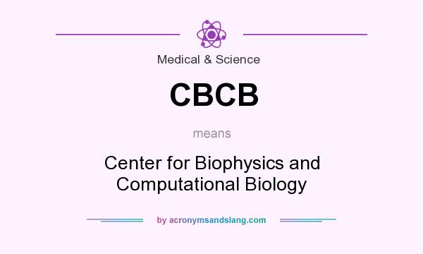 What does CBCB mean? It stands for Center for Biophysics and Computational Biology