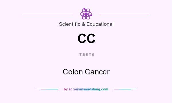 What does CC mean? It stands for Colon Cancer