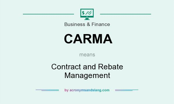 What does CARMA mean? It stands for Contract and Rebate Management