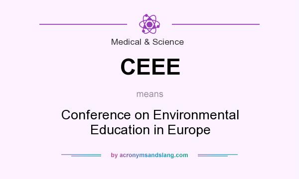 What does CEEE mean? It stands for Conference on Environmental Education in Europe