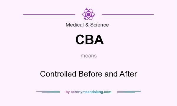 What does CBA mean? It stands for Controlled Before and After