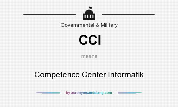 What does CCI mean? It stands for Competence Center Informatik