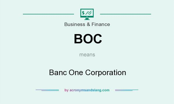 What does BOC mean? It stands for Banc One Corporation