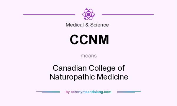 What does CCNM mean? It stands for Canadian College of Naturopathic Medicine