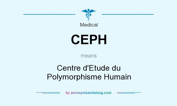 What does CEPH mean? It stands for Centre d`Etude du Polymorphisme Humain