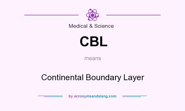 What does CBL mean? It stands for Continental Boundary Layer