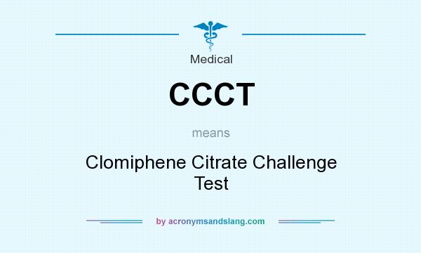 What does CCCT mean? It stands for Clomiphene Citrate Challenge Test