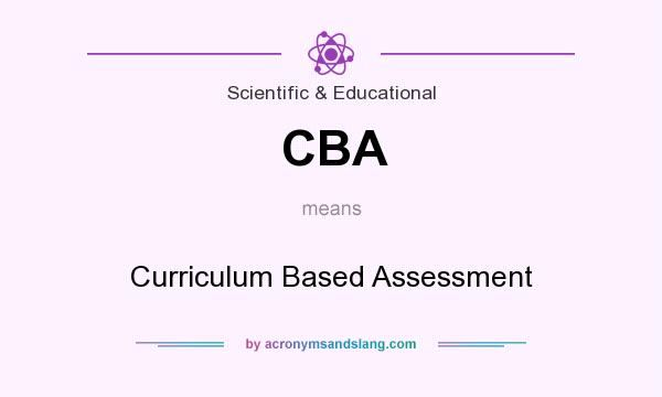 What does CBA mean? It stands for Curriculum Based Assessment