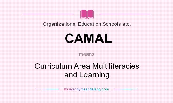 What does CAMAL mean? It stands for Curriculum Area Multiliteracies and Learning