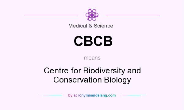 What does CBCB mean? It stands for Centre for Biodiversity and Conservation Biology