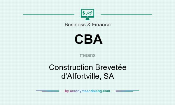 What does CBA mean? It stands for Construction Brevetée d`Alfortville, SA