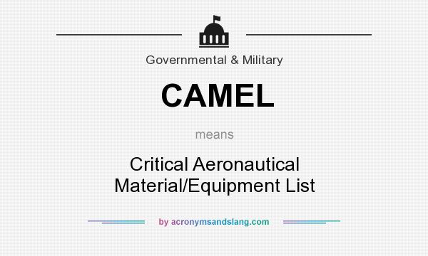 What does CAMEL mean? It stands for Critical Aeronautical Material/Equipment List