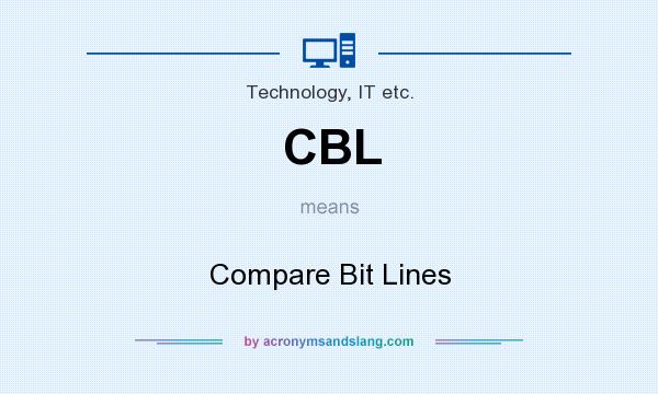 What does CBL mean? It stands for Compare Bit Lines