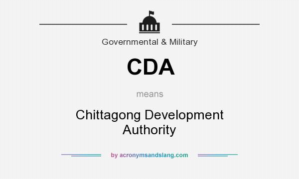What does CDA mean? It stands for Chittagong Development Authority