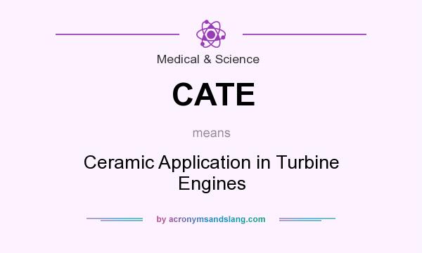 What does CATE mean? It stands for Ceramic Application in Turbine Engines