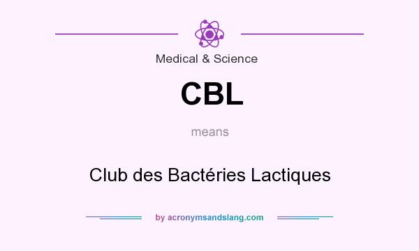 What does CBL mean? It stands for Club des Bactéries Lactiques