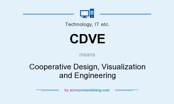 What does CDVE mean? It stands for Cooperative Design, Visualization and Engineering