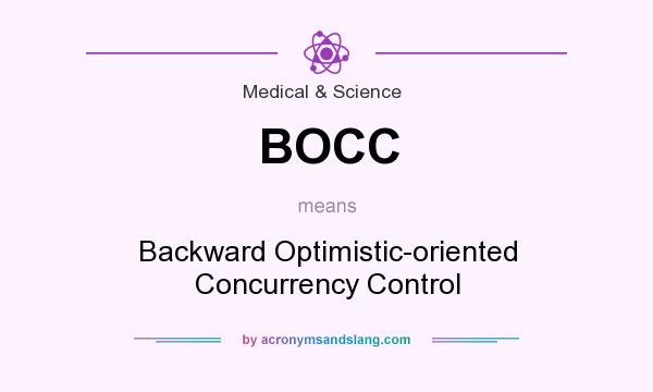 What does BOCC mean? It stands for Backward Optimistic-oriented Concurrency Control