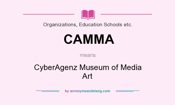 What does CAMMA mean? It stands for CyberAgenz Museum of Media Art