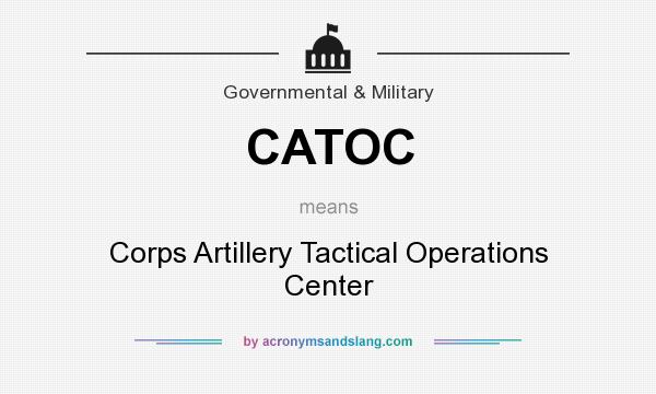 What does CATOC mean? It stands for Corps Artillery Tactical Operations Center