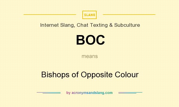 What does BOC mean? It stands for Bishops of Opposite Colour