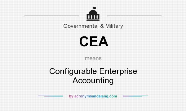 What does CEA mean? It stands for Configurable Enterprise Accounting