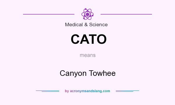 What does CATO mean? It stands for Canyon Towhee