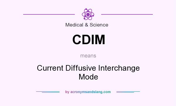 What does CDIM mean? It stands for Current Diffusive Interchange Mode
