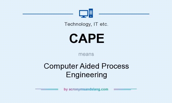 What does CAPE mean? It stands for Computer Aided Process Engineering