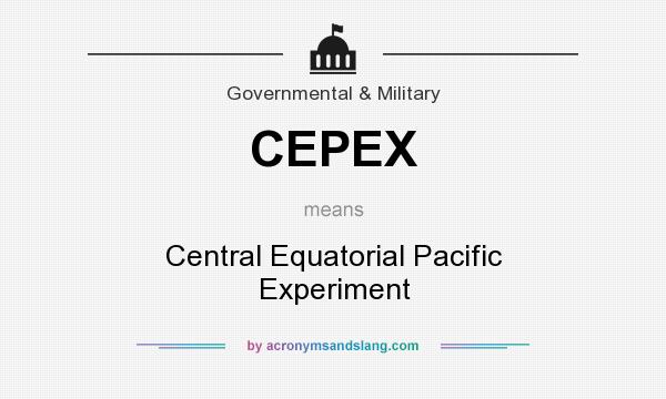 What does CEPEX mean? It stands for Central Equatorial Pacific Experiment