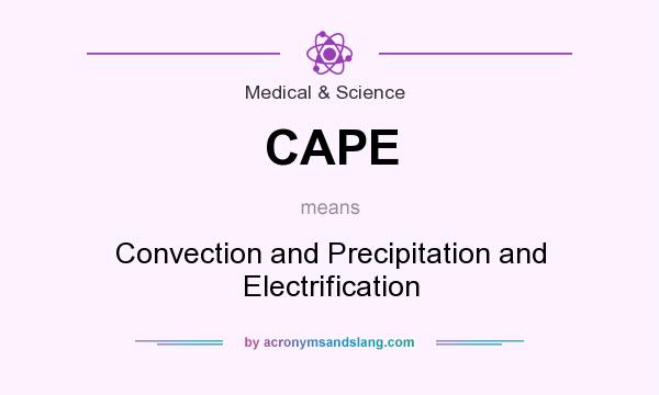 What does CAPE mean? It stands for Convection and Precipitation and Electrification