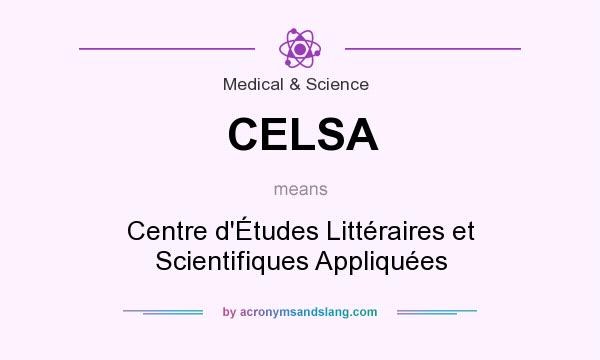 What does CELSA mean? It stands for Centre d`Études Littéraires et Scientifiques Appliquées