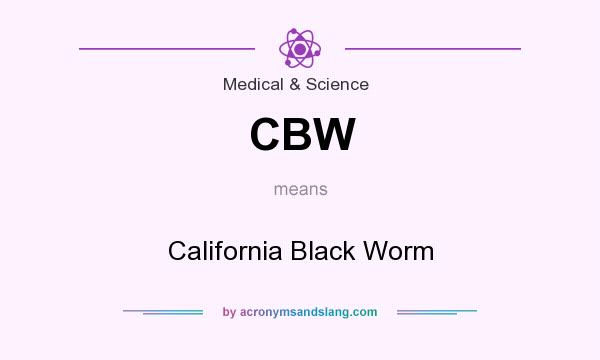 What does CBW mean? It stands for California Black Worm