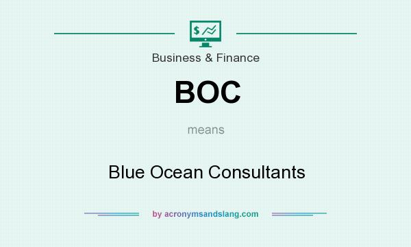 What does BOC mean? It stands for Blue Ocean Consultants