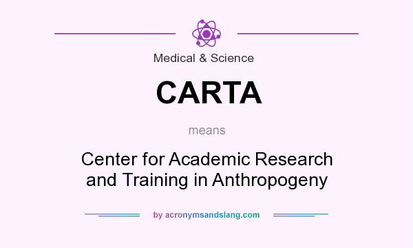 What does CARTA mean? It stands for Center for Academic Research and Training in Anthropogeny