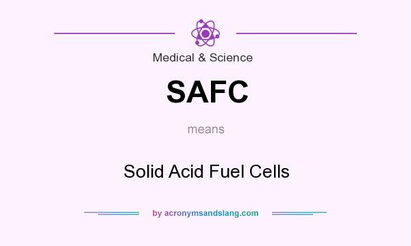What does SAFC mean? It stands for Solid Acid Fuel Cells