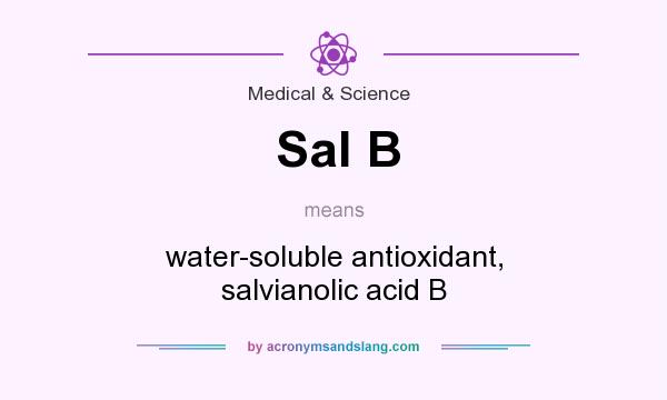 What does Sal B mean? It stands for water-soluble antioxidant, salvianolic acid B