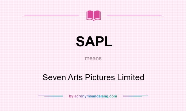 What does SAPL mean? It stands for Seven Arts Pictures Limited