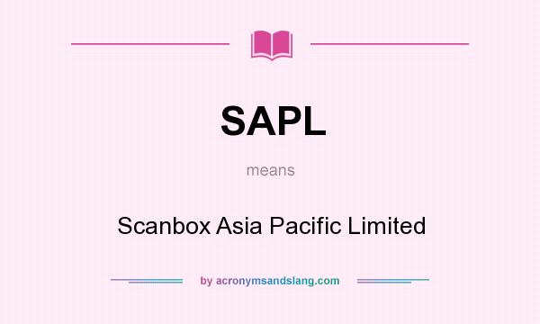 What does SAPL mean? It stands for Scanbox Asia Pacific Limited