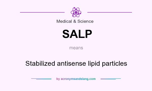 What does SALP mean? It stands for Stabilized antisense lipid particles