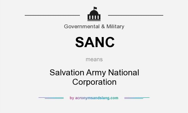What does SANC mean? It stands for Salvation Army National Corporation
